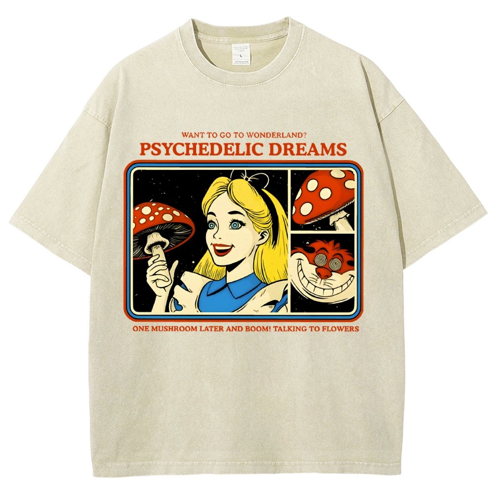 Psychedelic Dreams Vintage Distressed T-shirt