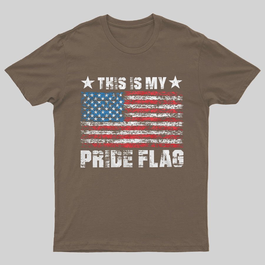 Men's Patriotic Shirt This Is My Pride Flag Geeky T-Shirt