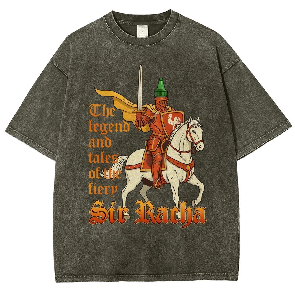 Sir Racha Art Print Vintage Distressed T-shirt
