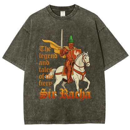 Sir Racha Art Print Vintage Distressed T-shirt