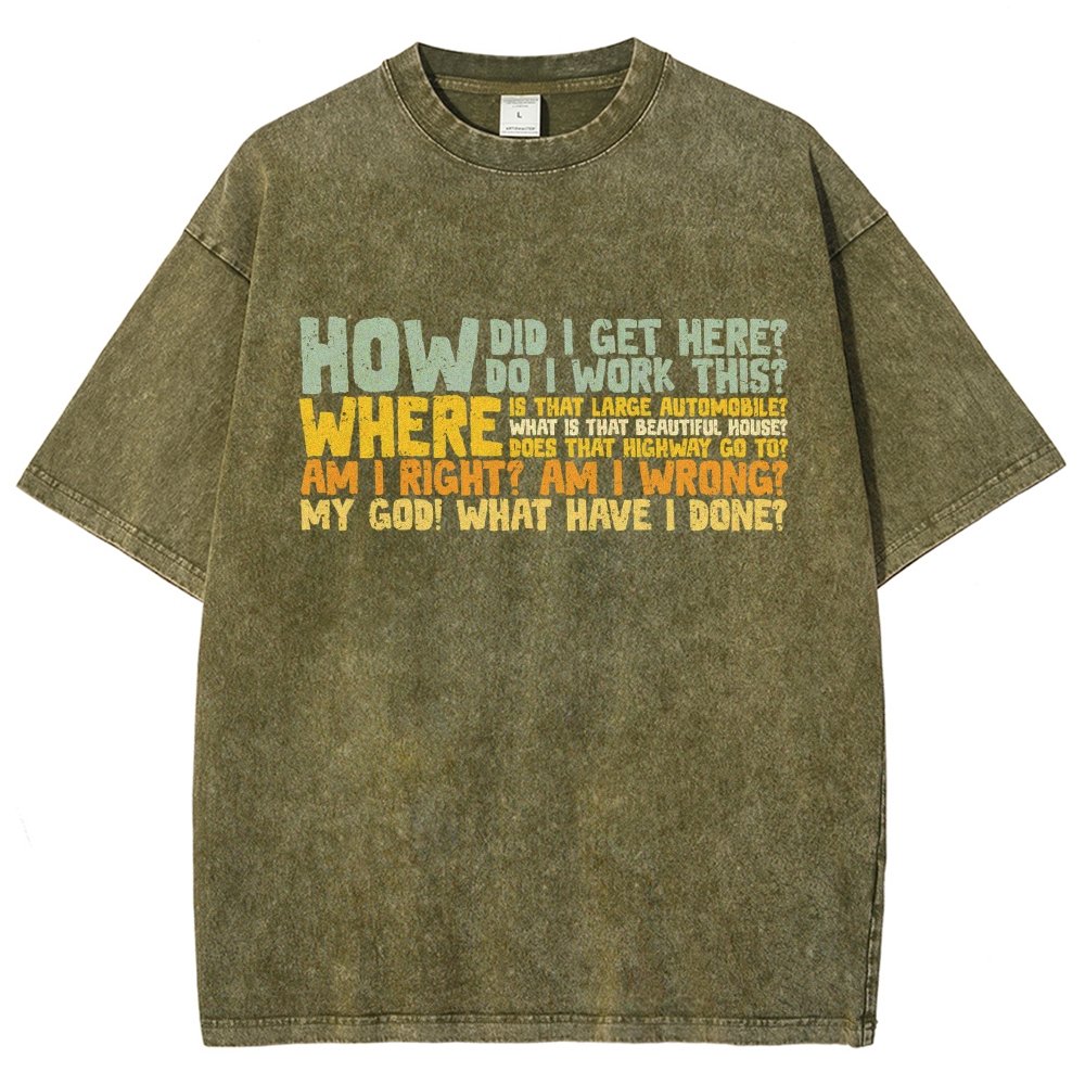 How Did I Get Here Vintage Distressed T-shirt