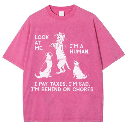 Dog Mocks Humans Vintage Distressed T-shirt