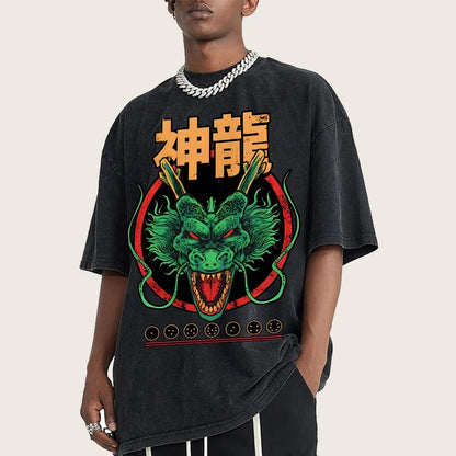 God Dragon Vintage Distressed T-shirt