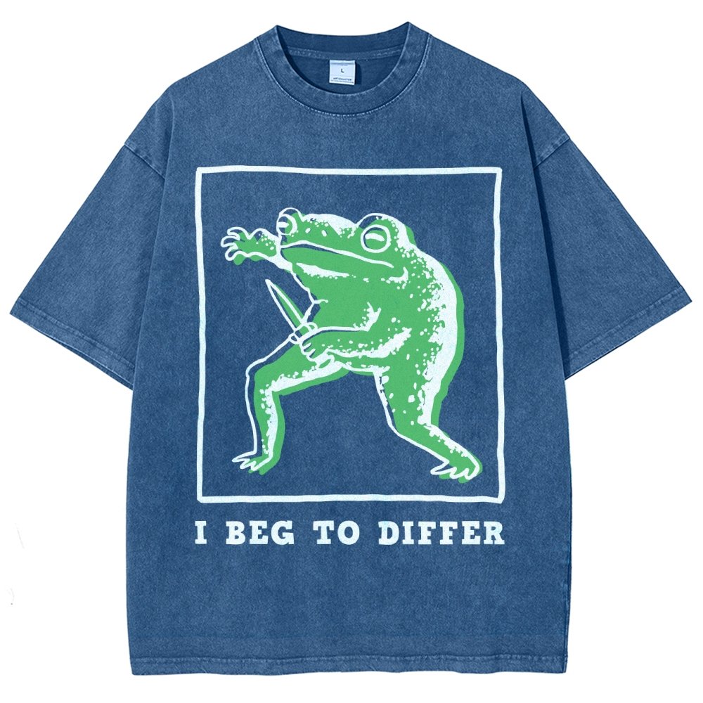 I Beg To Differ Frog Vintage Distressed T-shirt