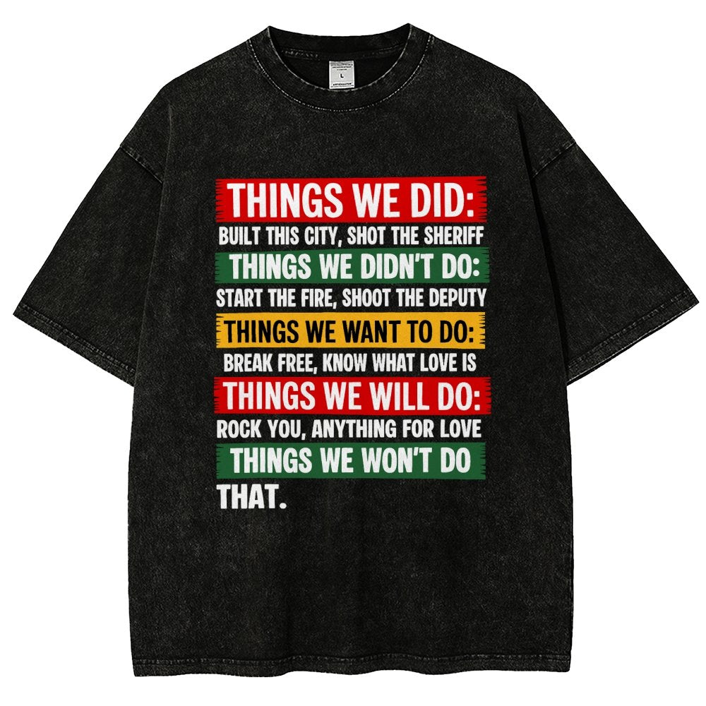 Things We Did Vintage Distressed T-shirt