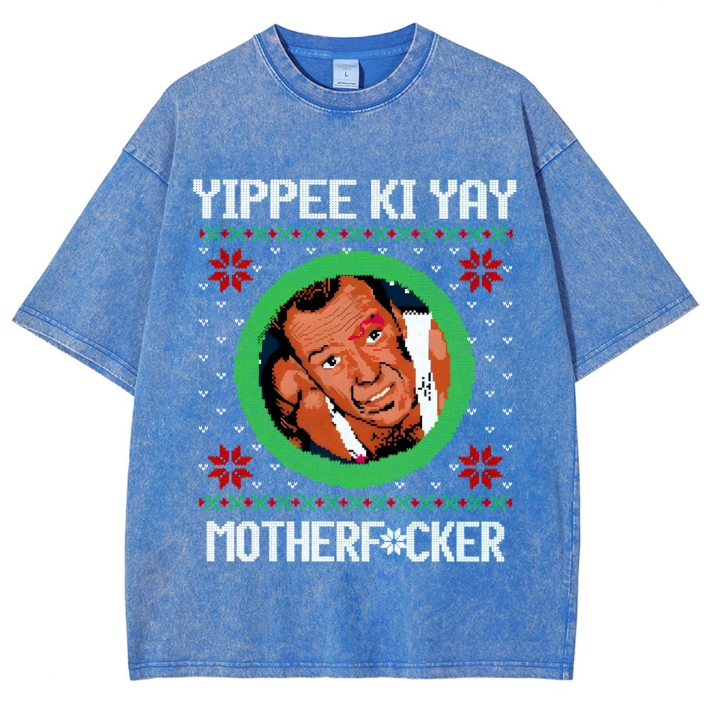 Yippee Ki Yay Motherf Cker Vintage Distressed T-shirt