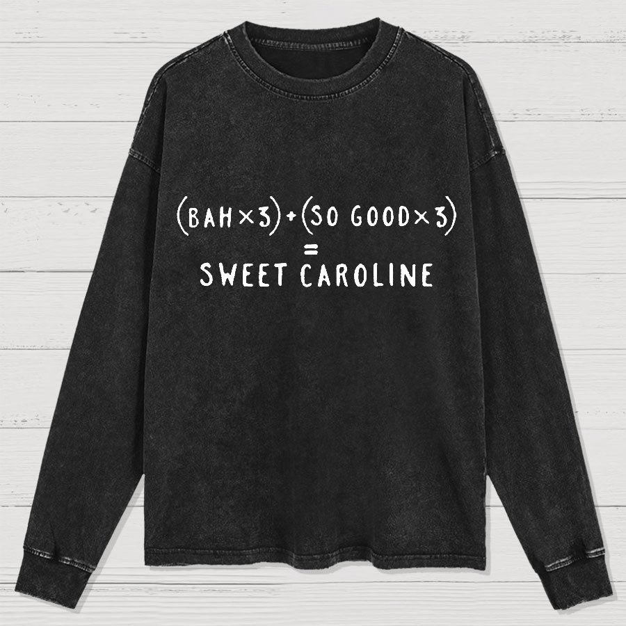 Sweet Caroline Geek Washed Long Sleeve Tee