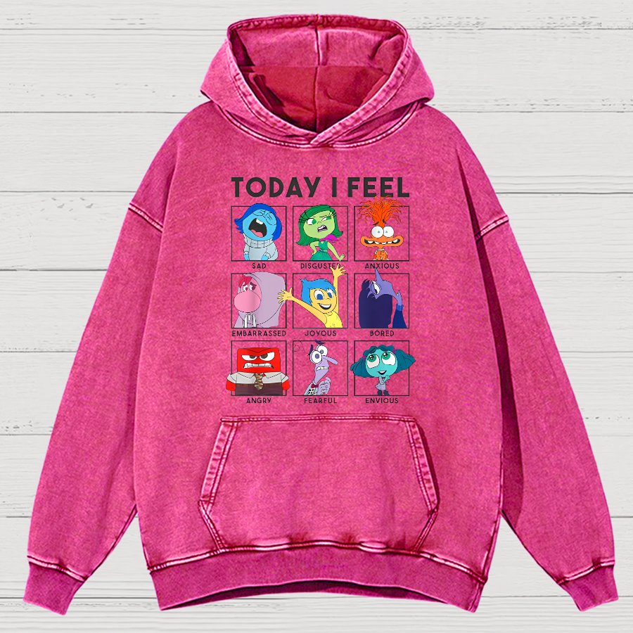 Today I Feel Funny Vintage Distressed Hoodie
