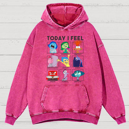 Today I Feel Funny Vintage Distressed Hoodie