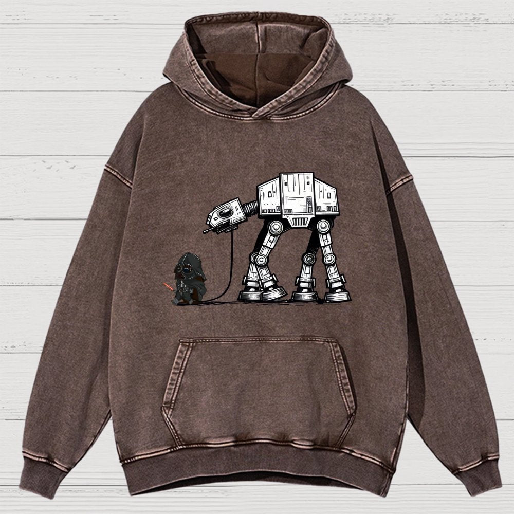 Walking The Imperial Robot Dog Vintage Distressed Hoodie