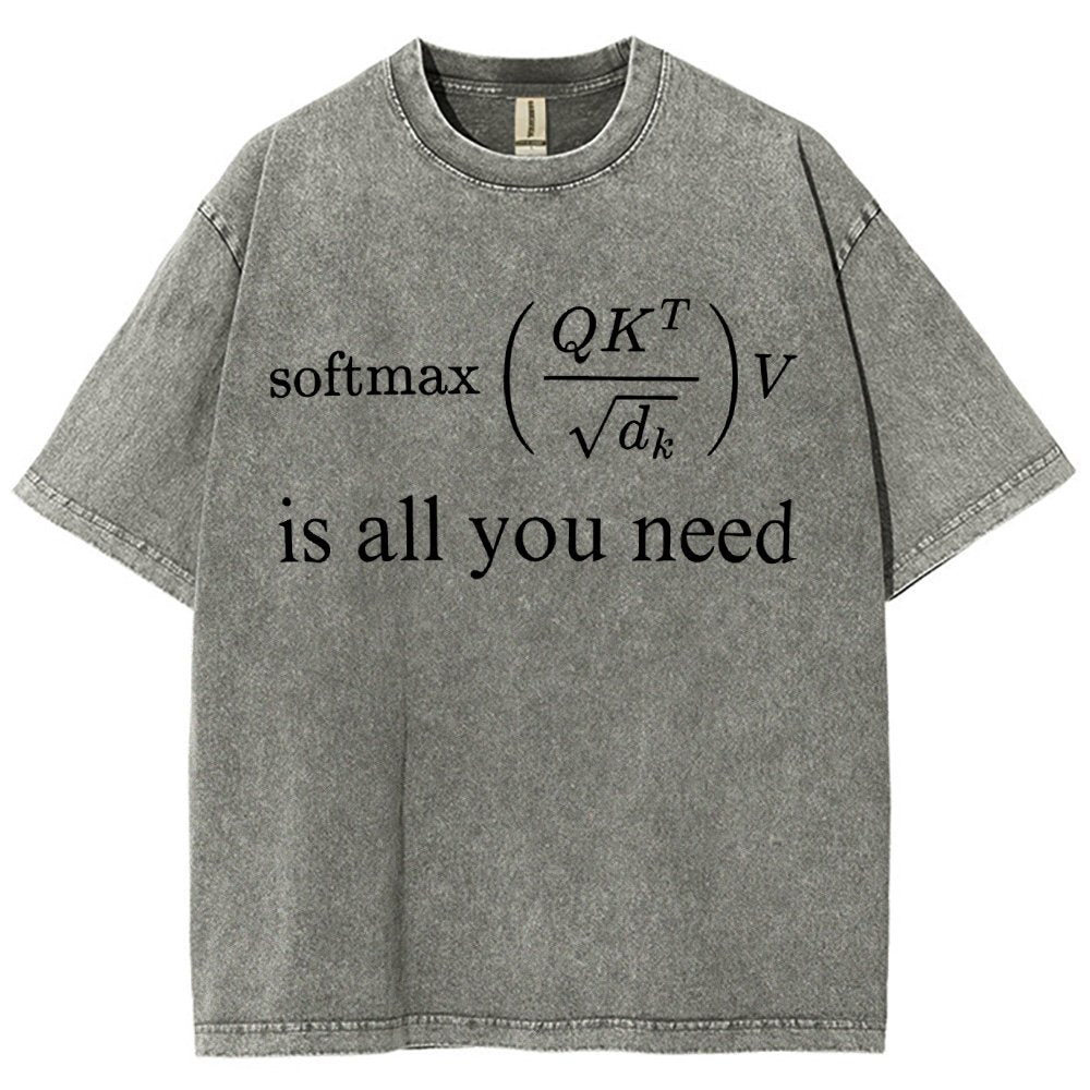 Attention is All You Need Vintage Distressed T-shirt