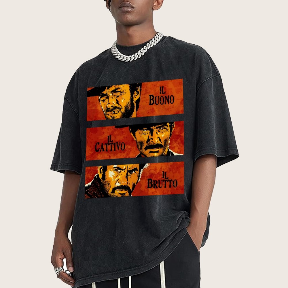 Il Buono  Il Brutto  Il Cattivo Vintage Distressed T-shirt