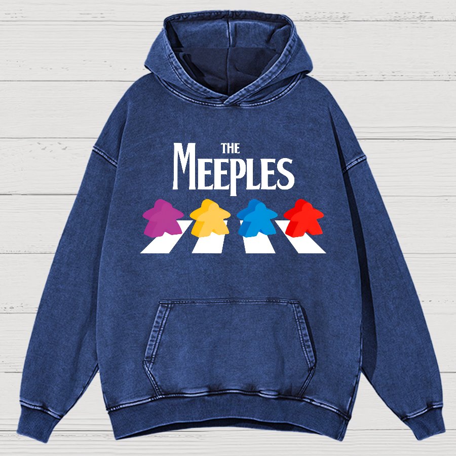 Board Gamer The Meeples, Fun Vintage Distressed Hoodie