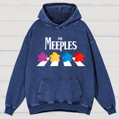 Board Gamer The Meeples, Fun Vintage Distressed Hoodie