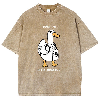 Trust Me I'm a Ducktor Vintage Distressed T-shirt