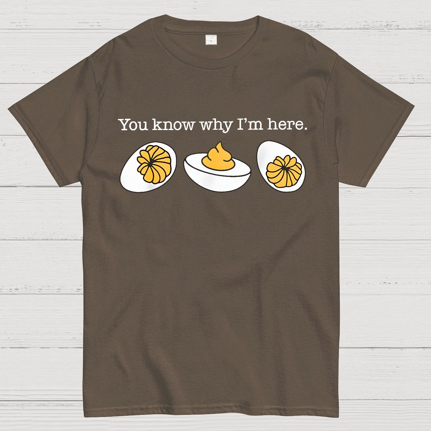 Retro Thanksgiving Dinner You Know Why I'm Here Deviled Egg Geek T-Shirt