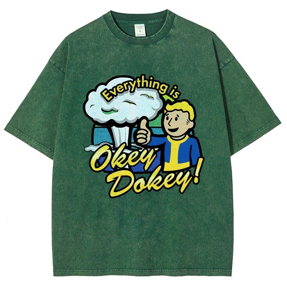Everything Is Okey-Dokey Vintage Distressed T-shirt