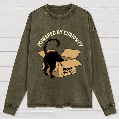 Powered By Curiosity Washed Long Sleeve Tee