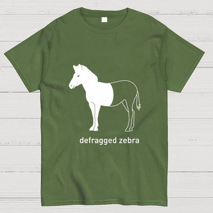 Defragged Zebra IT Geek T-Shirt