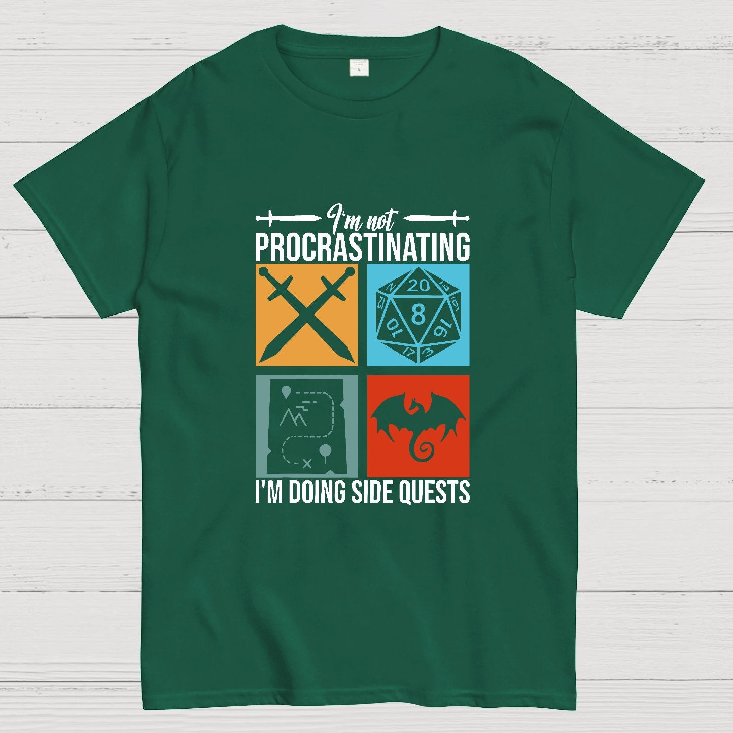 I'm Not Procrastinating I'm Doing Side Quests Geeky T-Shirt