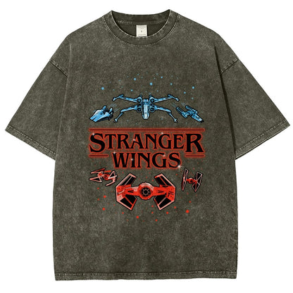 Stranger Wings Vintage Distressed T-shirt