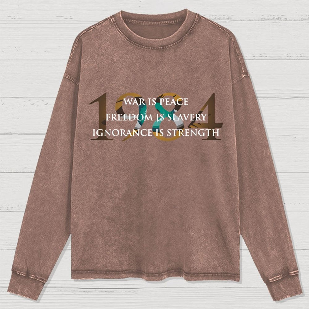 Nineteen Eighty Four Washed Long Sleeve Tee