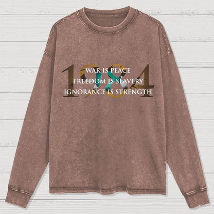 Nineteen Eighty Four Washed Long Sleeve Tee