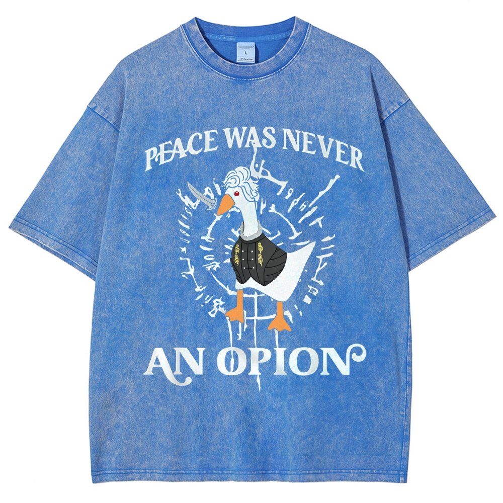 Peace Was Never An Opion Vintage Distressed T-shirt