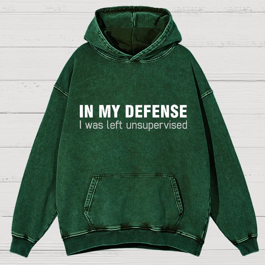 I Was Left Unsupervised Geeky Vintage Distressed Hoodie