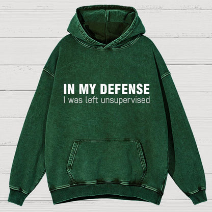 I Was Left Unsupervised Geeky Vintage Distressed Hoodie