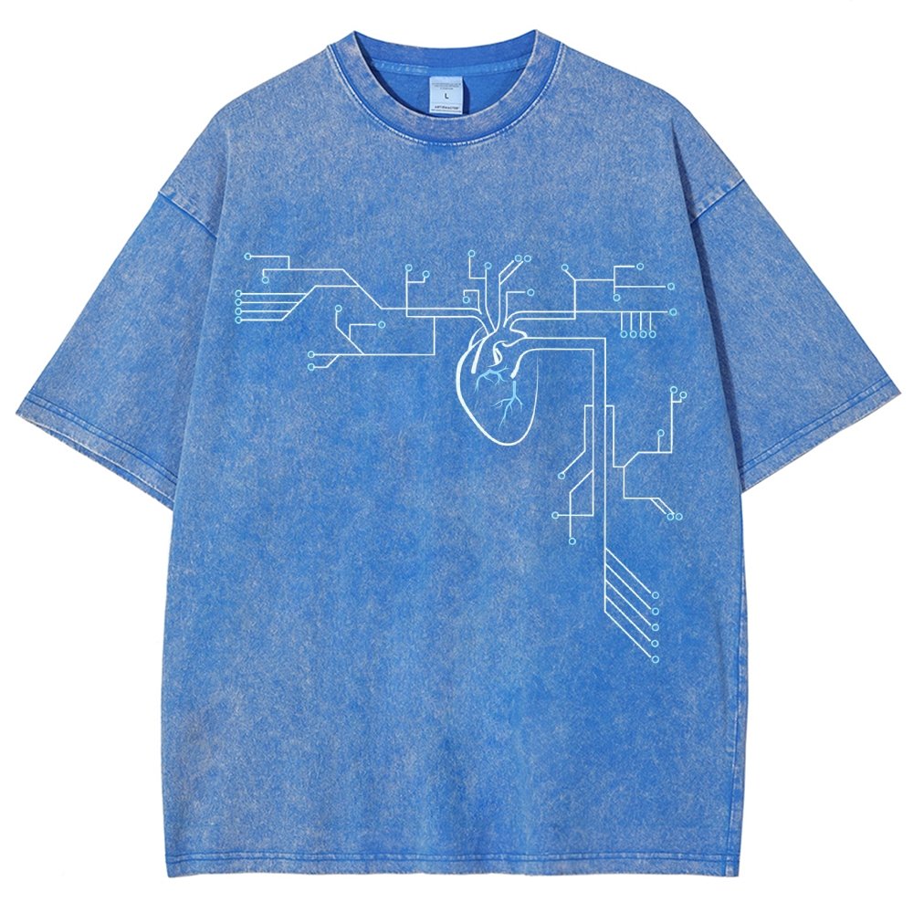 Circuit-ulatory System Vintage Distressed T-shirt