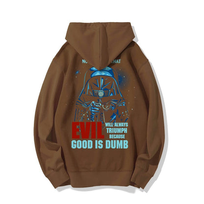 Good Is Dumb Printed Back Unisex Cotton Hoodie