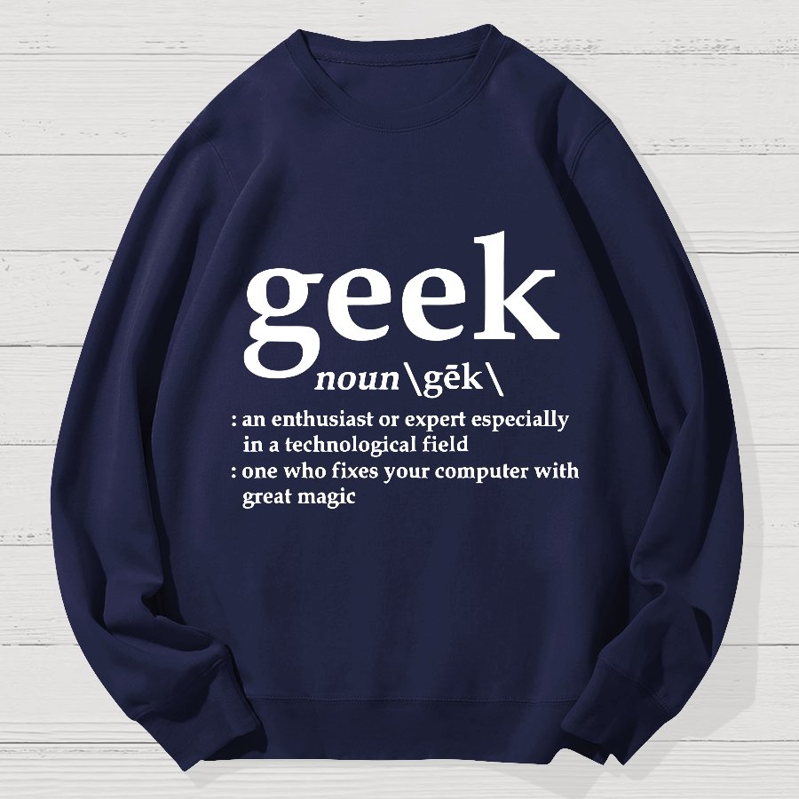 Geek Definition Cotton Sweatshirt