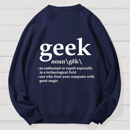 Geek Definition Cotton Sweatshirt