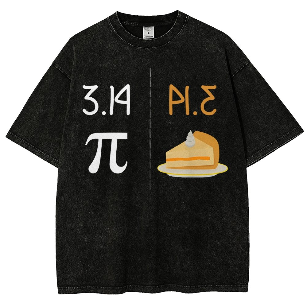 Funny PI Mirror Image Of 3.14 Is PIE Vintage Distressed T-shirt