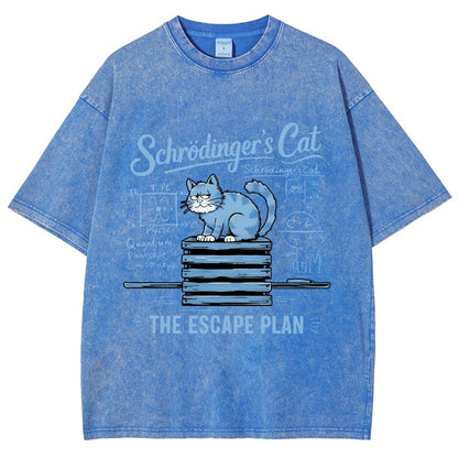 Schrödinger's Cat Of The Escape Plan Science Vintage Distressed T-shirt