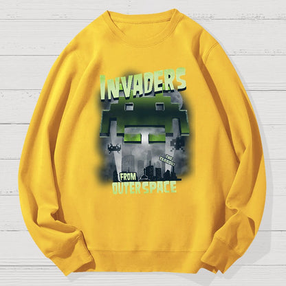 Invaders From Outer Space Geek Cotton Sweatshirt