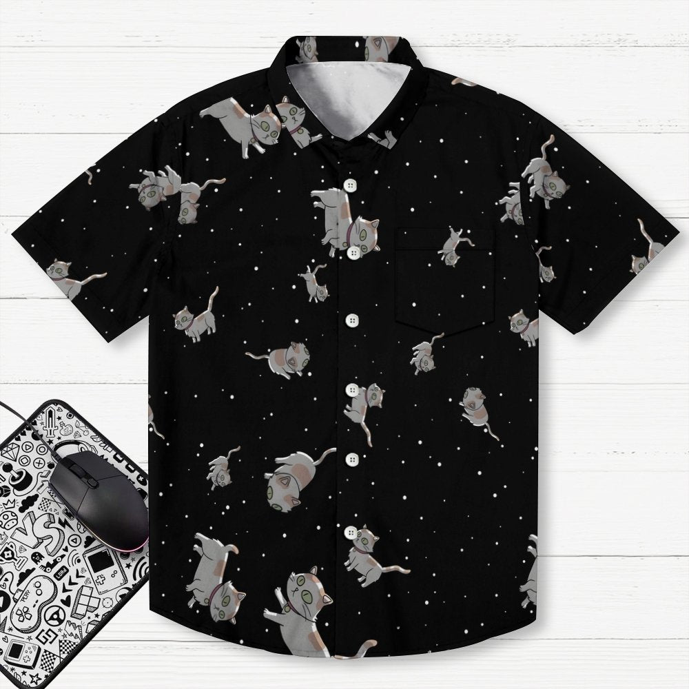 Space Cat Geek Hawaiian Shirt