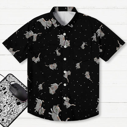 Space Cat Geek Hawaiian Shirt