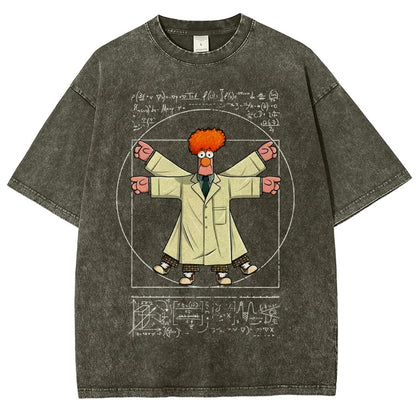 Vitruvian Puppet Vintage Distressed T-shirt