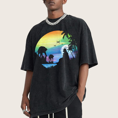 Conquer the paradise Vintage Distressed T-shirt