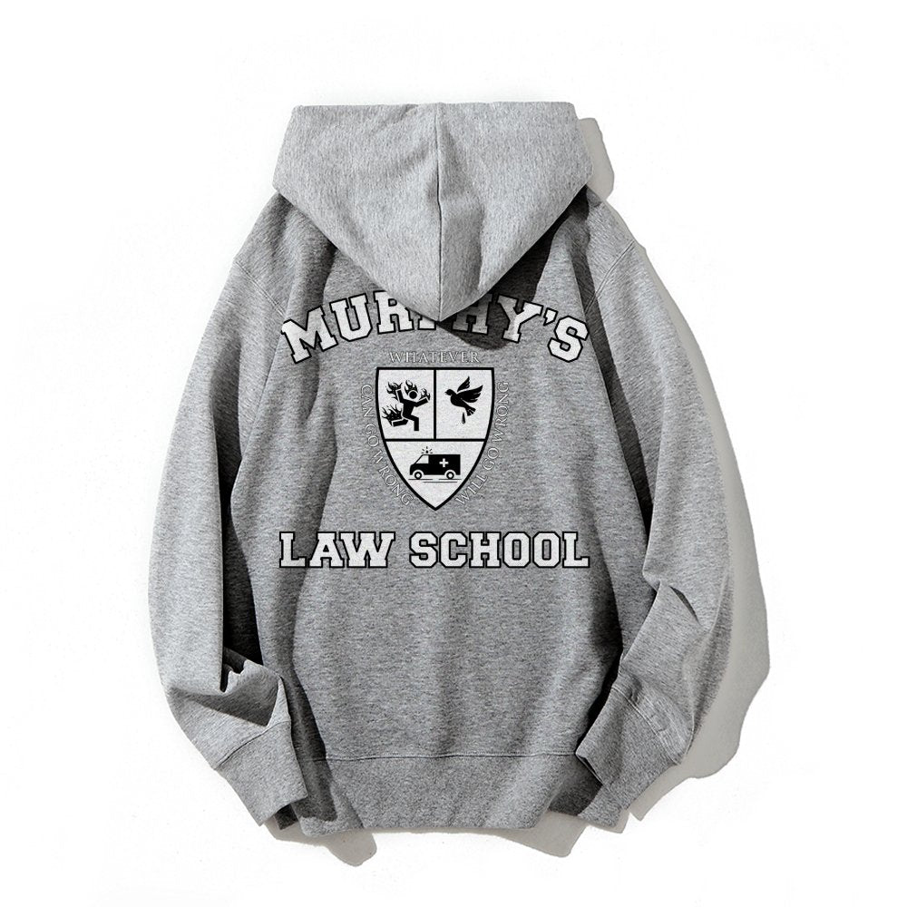 Murphy's Law School  Academic Printed Back Unisex Cotton Hoodie