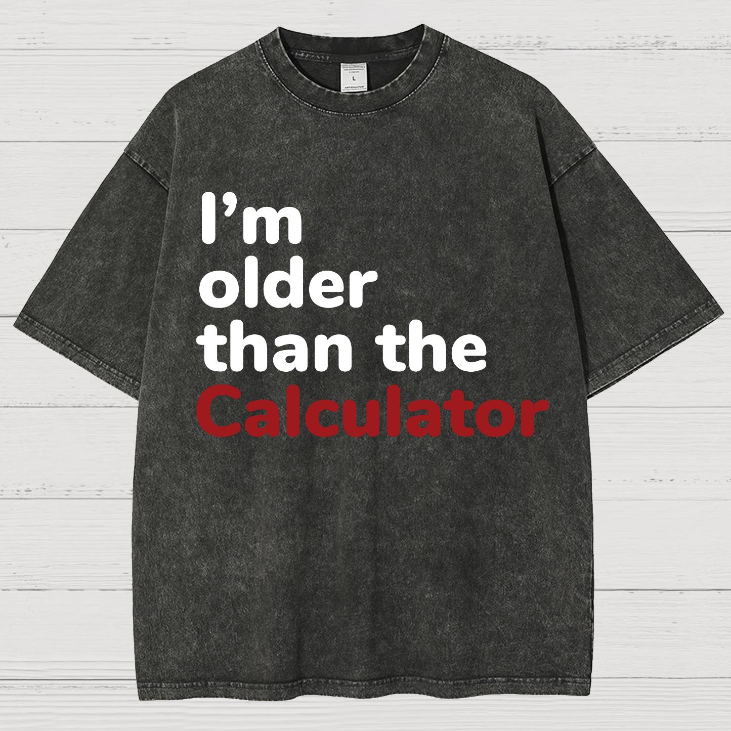 I‘m Older Than The Calculator Vintage Distressed T-shirt