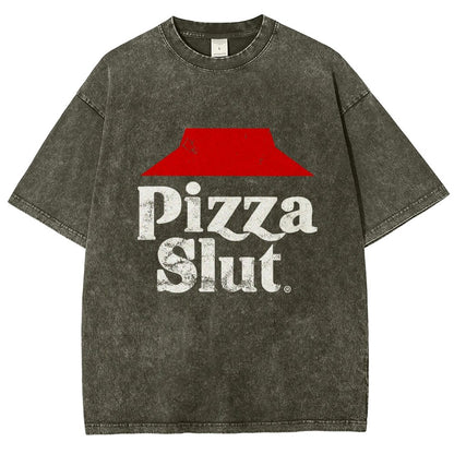 Pizza Slut Vintage Distressed T-shirt