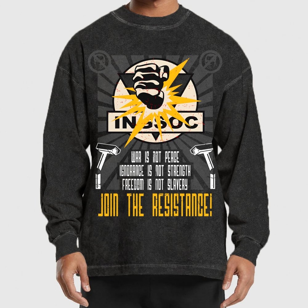 Join The Rebellion Washed Long Sleeve Tee