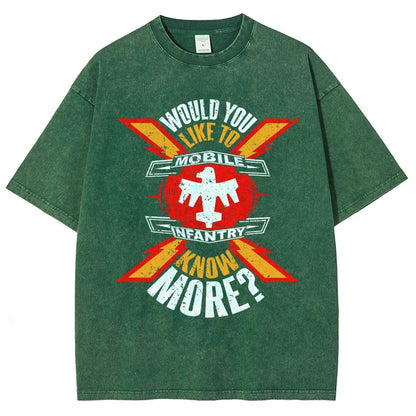 Would You Like to know more? Vintage Distressed T-shirt