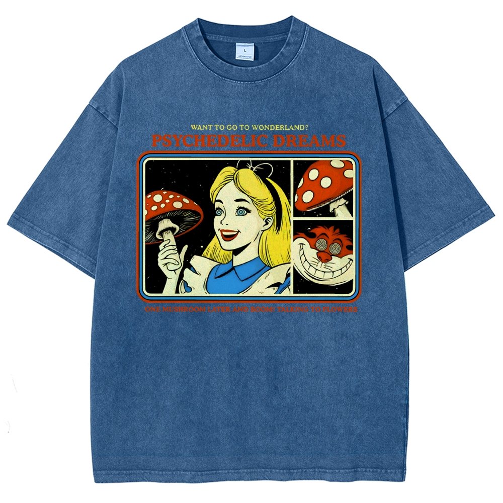 Psychedelic Dreams Vintage Distressed T-shirt