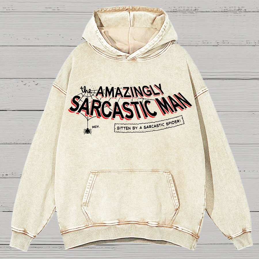 Amazingly Sarcastic Man Vintage Distressed Hoodie