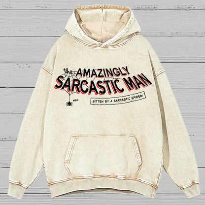 Amazingly Sarcastic Man Vintage Distressed Hoodie