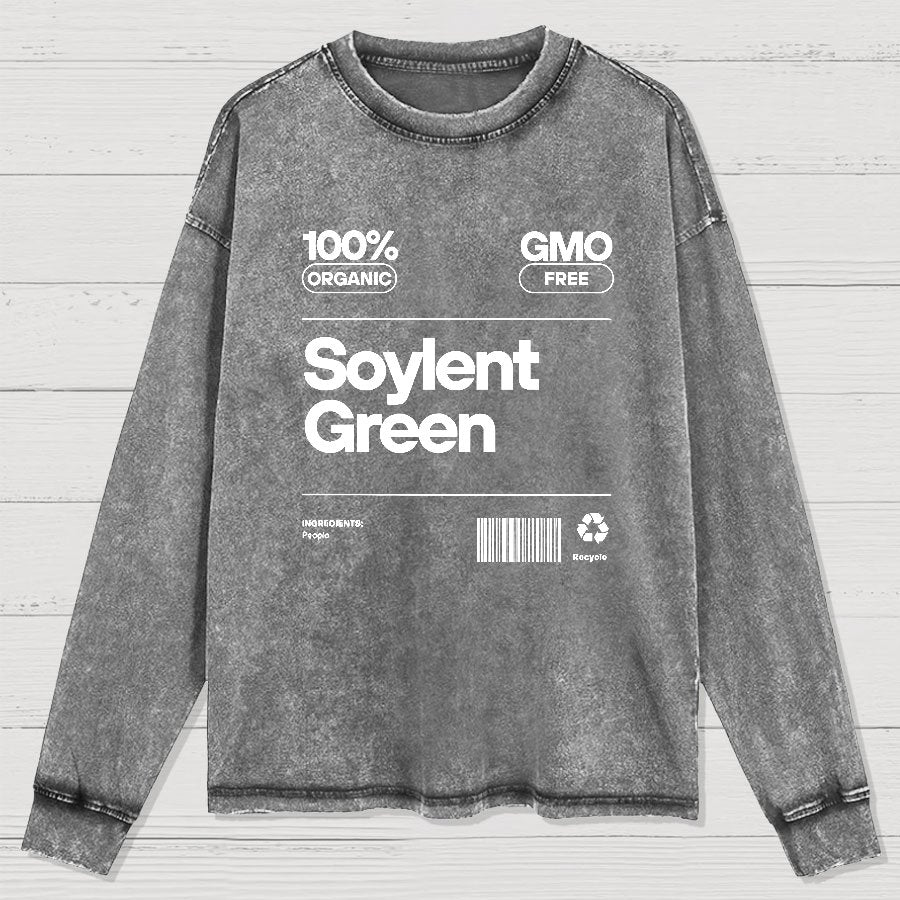Soylent Green Tag Nerd Washed Long Sleeve Tee